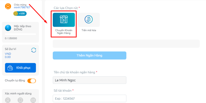 Thông tin chi tiết về dịch vụ rút tiền của bk8